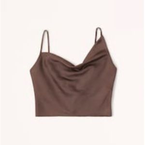 Abercrombie Satin Asymmetrical Cowlneck Cami